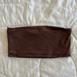 Cropped Brown Tube Top